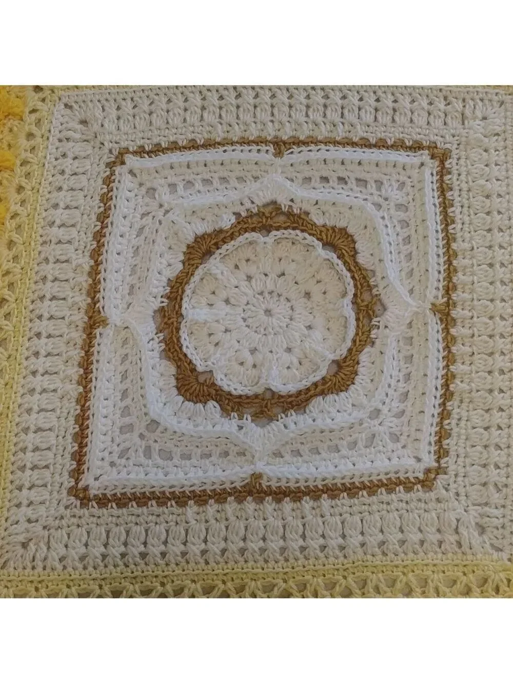 Hooked on Sunshine Pattern Mash-up Unisex Yellow Ombre Baby Afghan/Blanket